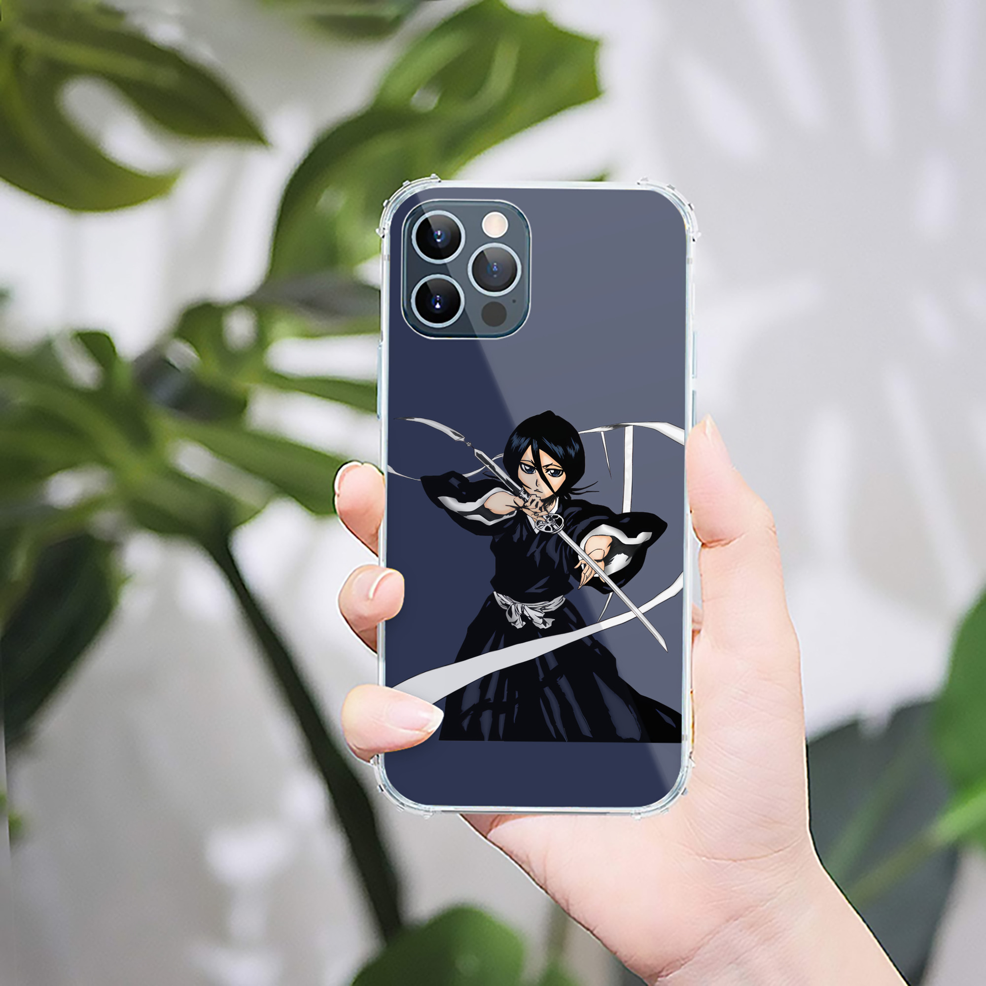 （画像用） ブリーチ 朽木ルキア BLEACH Kuchiki Rukia 【iPhone 12シリーズ対応】透明スマホケース（クリアソフトケース）